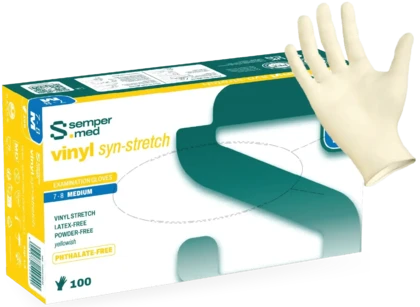 Sempermed Vinyl Syn-Stretch Premium 5 Mil Vinyl Exam Powder Free Gloves