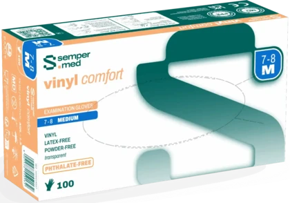Sempermed Vinyl Comfort Premium 5 Mil Vinyl Exam Powder Free Gloves