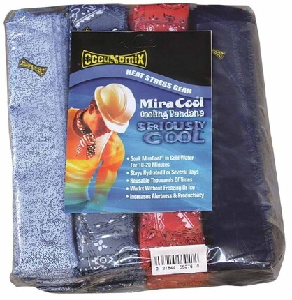 Occunomix MiraCool Cooling Neck Bandana - Assorted Colors - 100 Pack