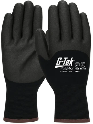 PIP 41-7322 G-Tek PolyKor Winter Lined PVC Foam Grip Gloves