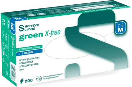 Sempermed Eco Friendly Green 3.5 Mil Nitrile Exam Powder Free Gloves