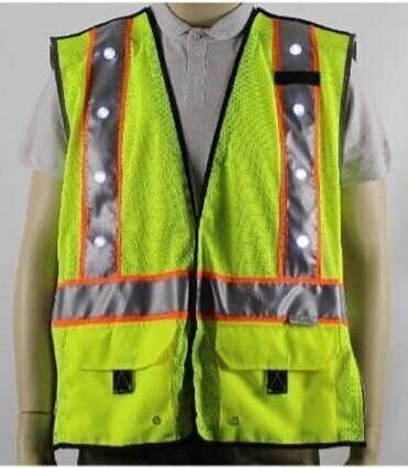 Stop-Lite Class 2 Rechargeable LED Hi Vis Safety Vest