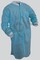 Tian's Polypropylene Sky Blue Lab Coats with Knit Wrists, Collar and Pockets