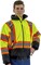 Majestic Hi Vis Waterproof ANSI 3 Jacket with DOT Striping & Quilted Liner