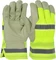 PIP HVY5555 Hi Vis Thermal Lined Pigskin Leather Palm Gloves With Rubberized Safety Cuff