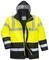 Portwest Hi Vis Contrast Traffic Waterproof Rain Jacket with Pack Away Hood