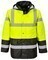 Portwest Hi Vis Contrast Traffic Waterproof Rain Jacket with Pack Away Hood