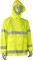 Radians Hi Vis PVC/Nylon Waterproof Rain Jacket with Detachable Hood